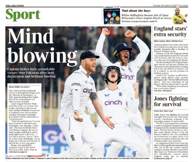 The Times sport section