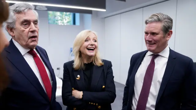 Gordon Brown, Tracy Brabin and Keir Starmer