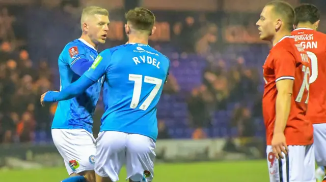 Stockport celebrate goal