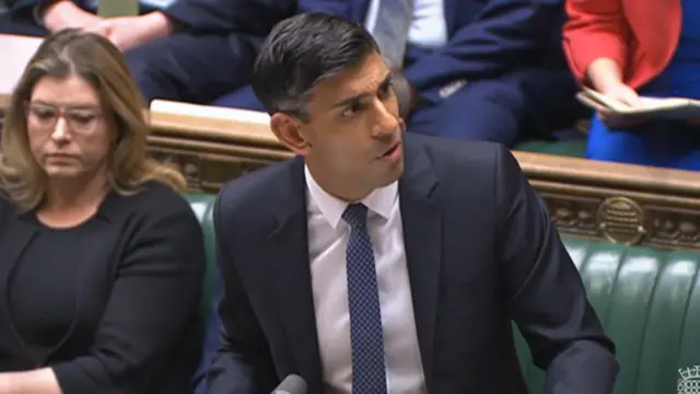 Rishi Sunak speaking in the House of Commons