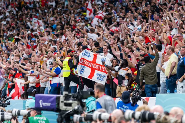 England fans celebrate