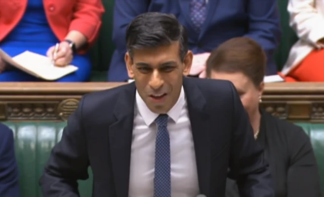 Rishi Sunak speaks in the House of Commons