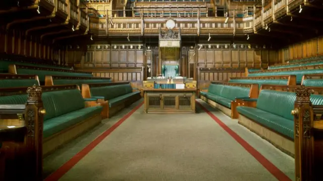 Empty House of Commons chamber