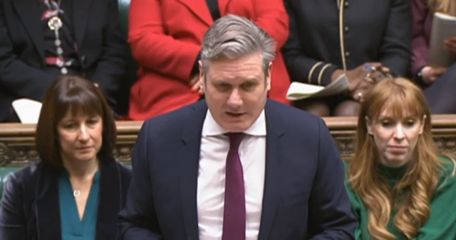 Labour leader Sir Keir Starmer speaking in the Commons