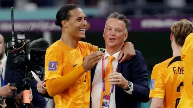 Virgil van Dijk and Louis van Gaal