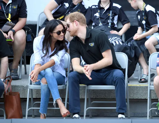 Meghan Markle and Prince Harry attend day three of the Invictus Games Toronto on 25 September 2017