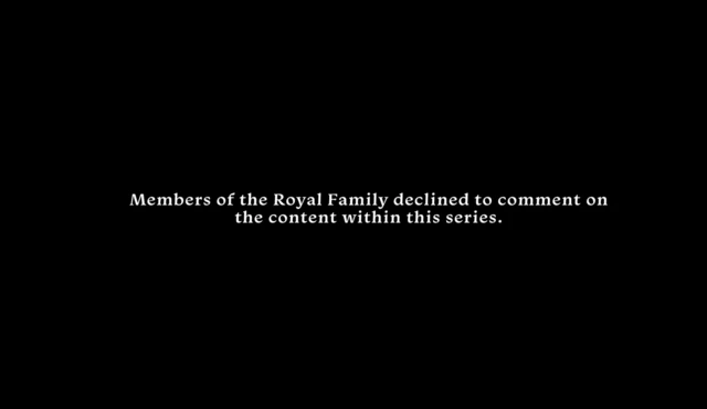 The message displayed at the start of the documentary saying the Royal Family declined to comment on the content within the series