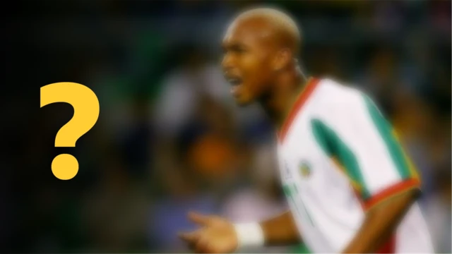 A blurred picture of a World Cup footballer