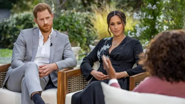 The Duke and Duchess of Sussex are interviewed by Oprah Winfrey in 2021