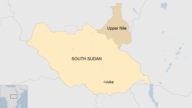 Map of South Sudan