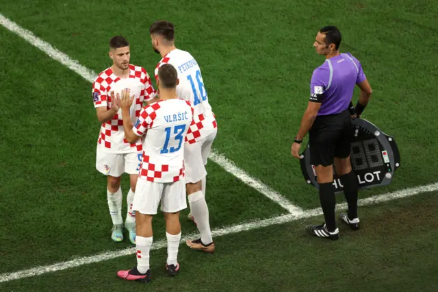 Croatia make a double substitution