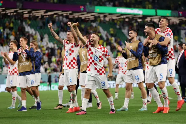 Croatia celebrate