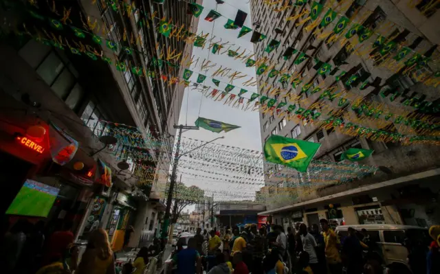 Brazil fans in Sao Paulo