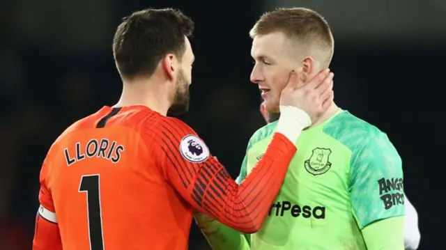 Hugo Lloris and Jordan Pickford