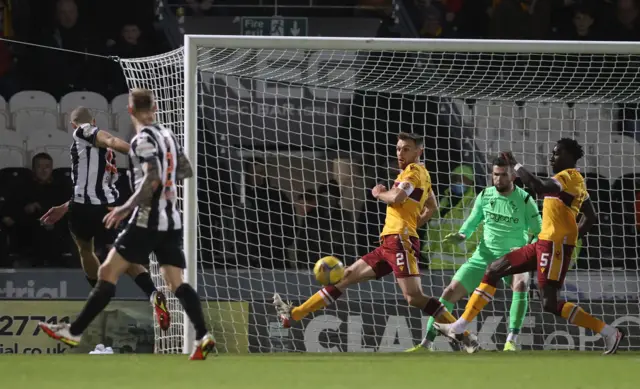 St Mirren's Alex Gogic has a shot on goal