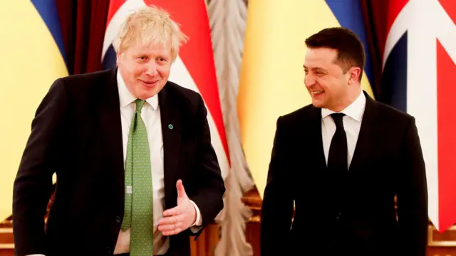 Boris Johnson and President Zelenksy