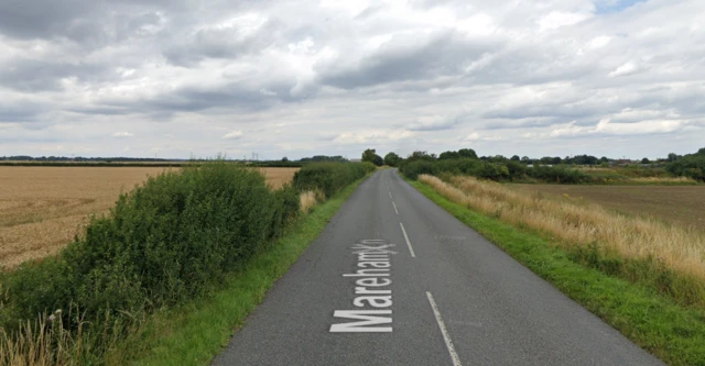 Mareham lane in Scredington