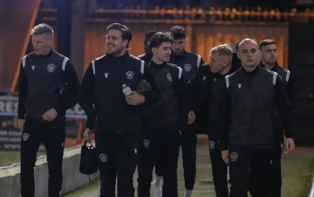 The Motherwell squad arrive in Paisley