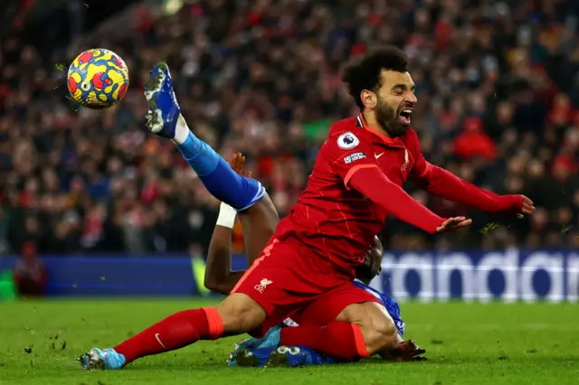 Salah goes down