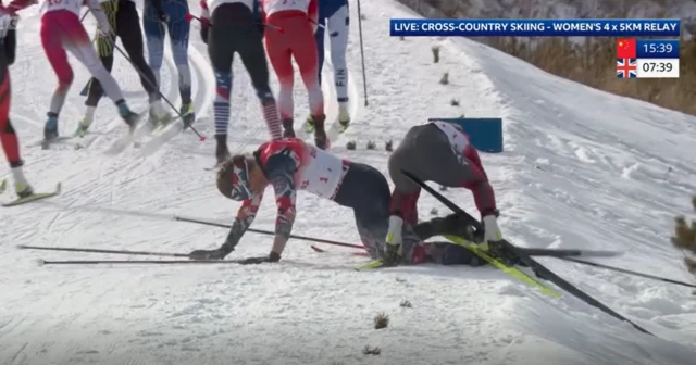 Norway fall during the relay