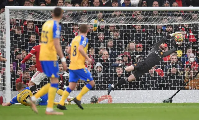 David de Gea, save, Southampton, Manchester United, Stuart Armstrong