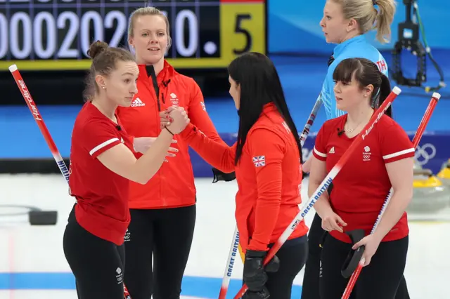 Great Britain celebrate win