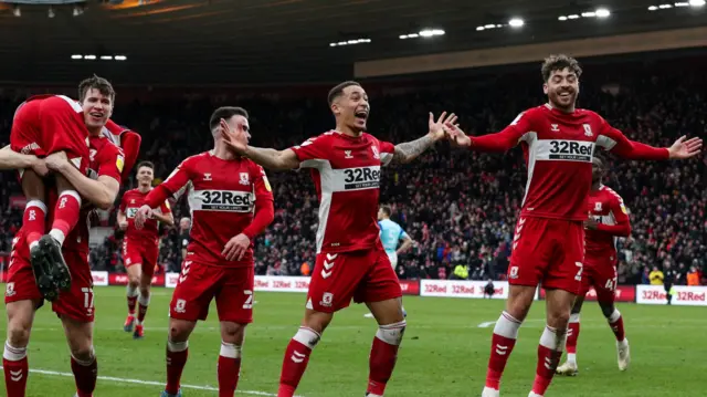 Boro celebrate