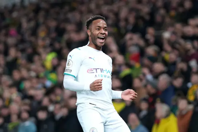 Raheem Sterling scores for Man City