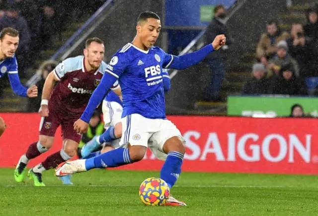 Youri Tielemans scores for Leicester