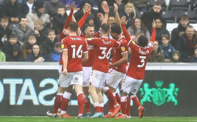 Bristol celebrate their goal