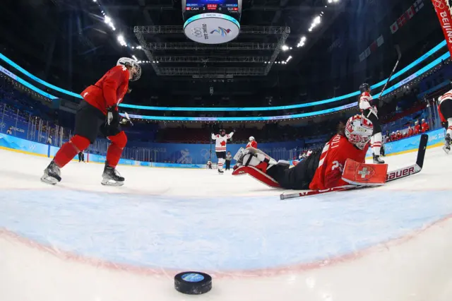 Canada v Switzerland women in ice hockey at Winter Olympics