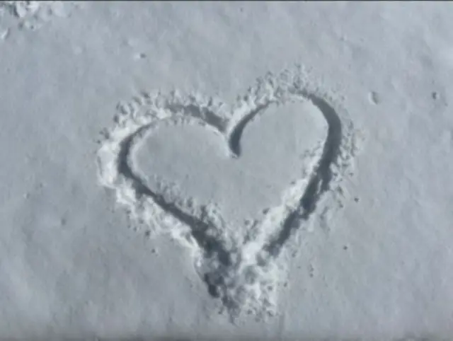 A snow heart