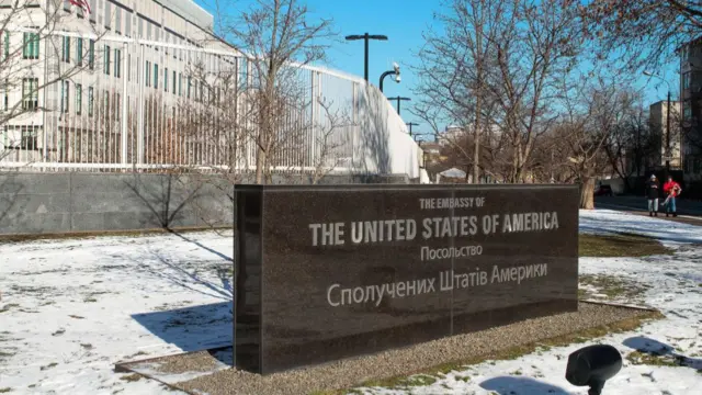 The US embassy in Kyiv, Ukraine