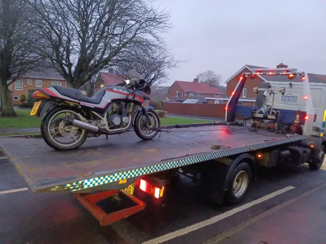 Durham Police recover an illegal off-road bike