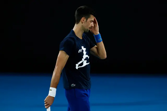 Novak Djokovic playing tennis