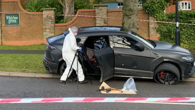 Forensic officers at the scene