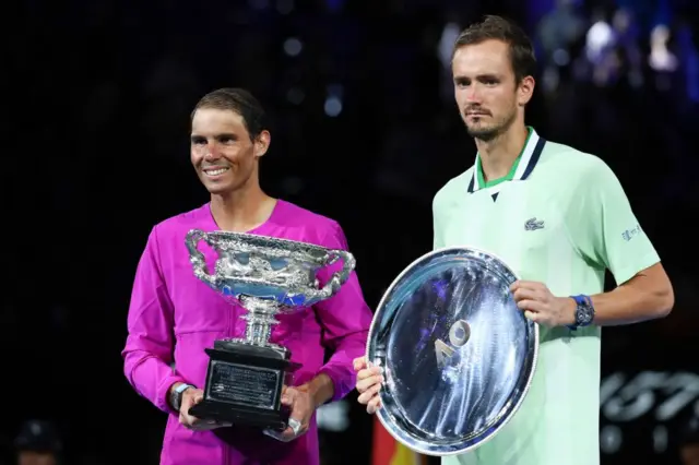 Rafa Nadal and Daniil Medvedev