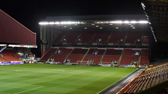 A general view during a cinch Premiership match between Aberdeen and St Johnstone at Pittodrie