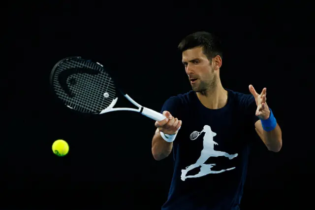 Novak Djokovic playing tennis