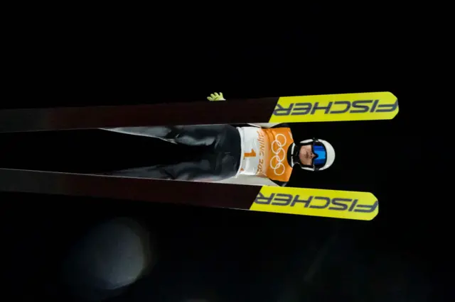 A ski jumper