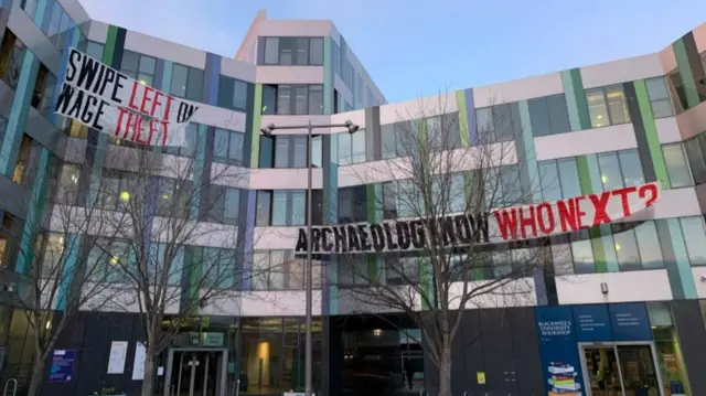 Banners on the building