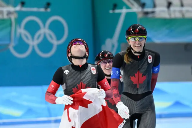 Canada celebrate their gold medal