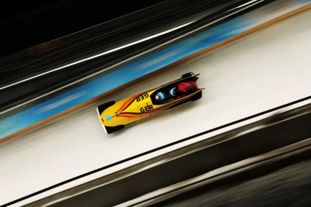 Germany competing in the two-man bobsleigh