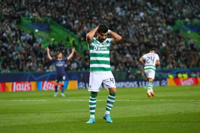 Sporting Lisbon losing to Man City