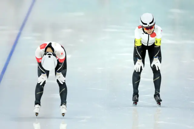 Japan looking devasted after their women's team pursuit final