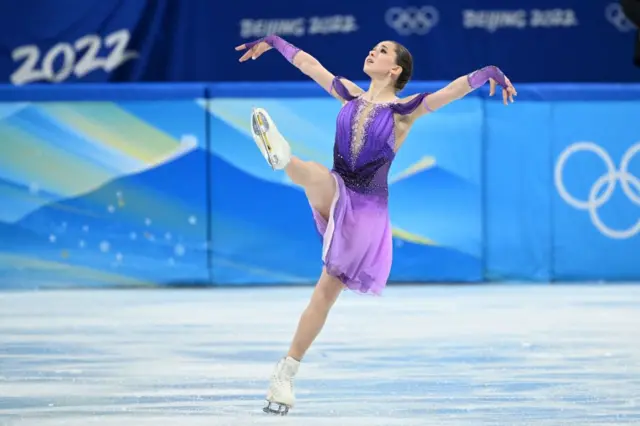 Kamila Valieva during her routine