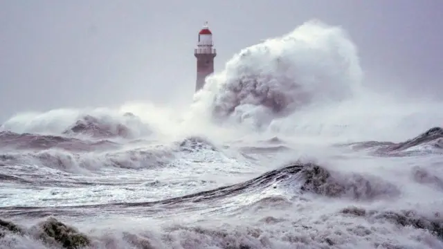 Stormy sea off the North East coast