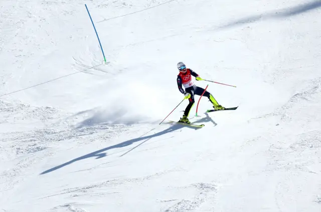 Billy Major crashes out of men's slalom