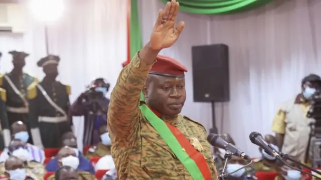 ieutenant Colonel Paul-Henri Damiba is sworn in as head of state during a ceremony held in Ouagadougou, Burkina Faso, 16 February 2022