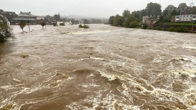 Flooding in Whitesands, Dumfries